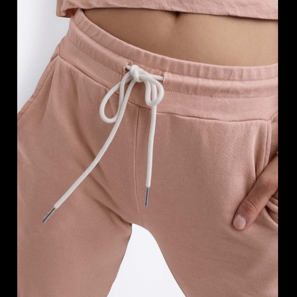 NWT MATE The Label Organic Terry Classic Jogger Size Small in Rose - Picture 4 of 7